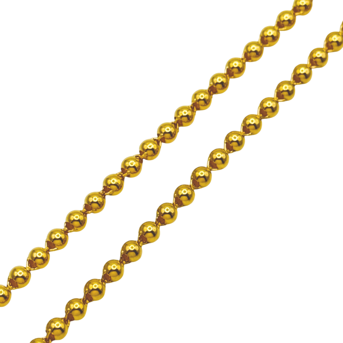 24K Yellow Gold 4MM Ball Chain