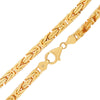 5.5MM Solid Byzantine Chain in yellow gold, product view 2
