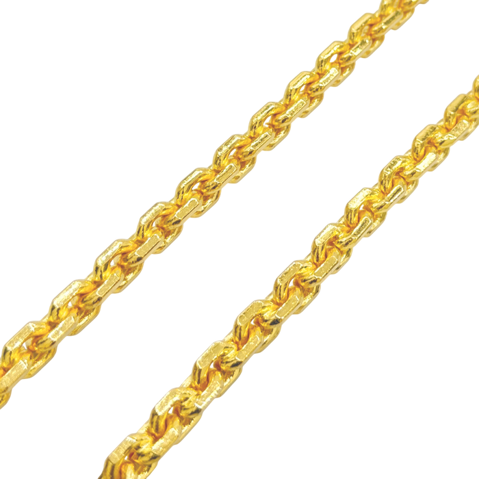 24K Yellow Gold 5.5MM Anchor Link Chain