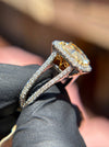 Pavé Split Shank Halo Engagement Ring — original photograph 1