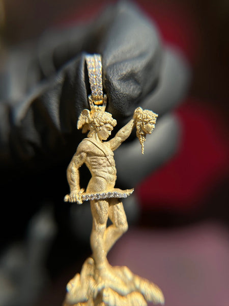 Perseus with Medusa's Head Diamond Pendant