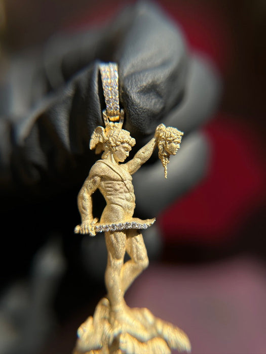 Perseus with Medusa's Head Diamond Pendant