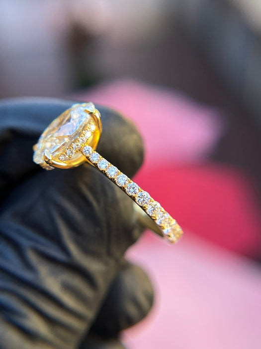 Tapered Pavé Hidden Halo Engagement Ring — original photograph 1