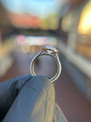 French Pavé Halo Cathedral Engagement Ring — original photograph 3
