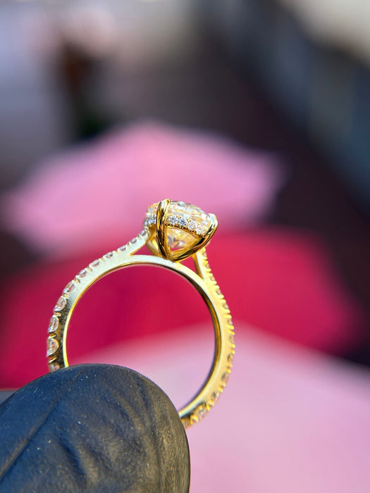 Tapered Pavé Hidden Halo Engagement Ring — original photograph 2