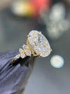 Floral Cluster Accent Engagement Ring — original photograph 1