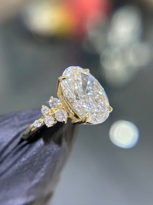 Floral Cluster Accent Engagement Ring — original photograph 1