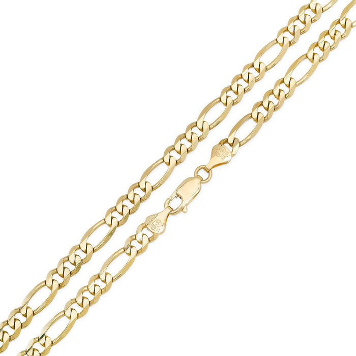 6MM Solid Plain Figaro Chain