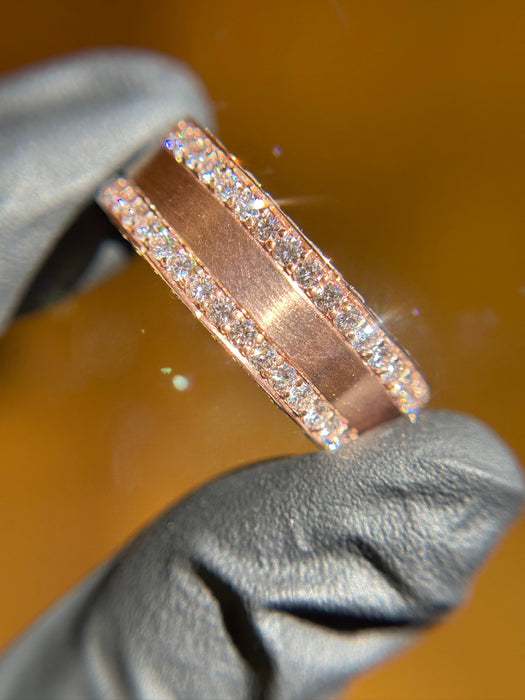 Brushed Center Diamond Ring — original photograph 2