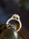 Cathedral Pavé Halo Engagement Ring — original photograph 1