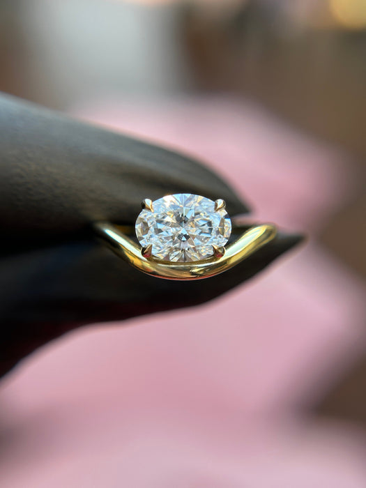 Open Bypass Solitare Engagement Ring — original photograph 1