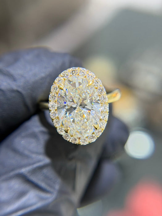 Classic Halo Solitaire Engagement Ring — original photograph 1
