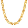 7MM Solid Byzantine Chain in yellow gold, product view 1