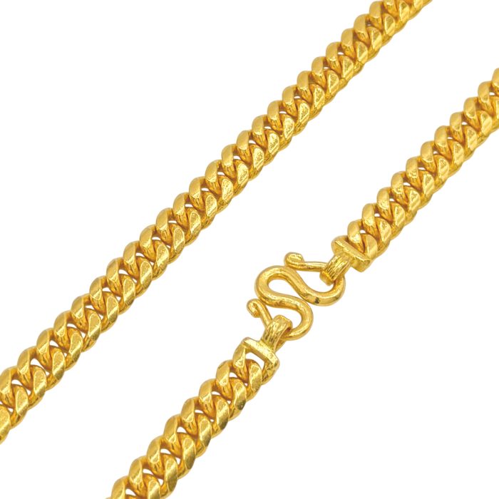24K Yellow Gold 7MM Miami Cuban Link Chain