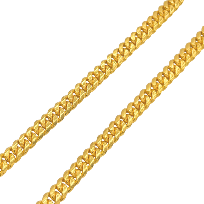 24K Yellow Gold 7MM Miami Cuban Link Chain