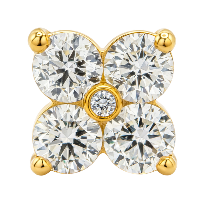 3.2MM Diamond Clover Pendant