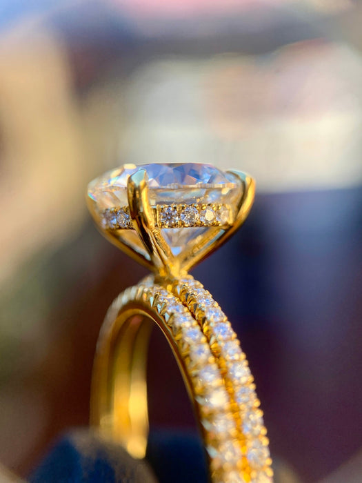 Micro French Pavé Hidden Halo Engagement Ring — original photograph 3