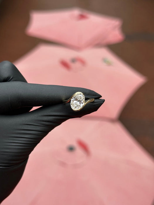 Diamond Bezel-Set Bypass Engagement Ring — original photograph 6