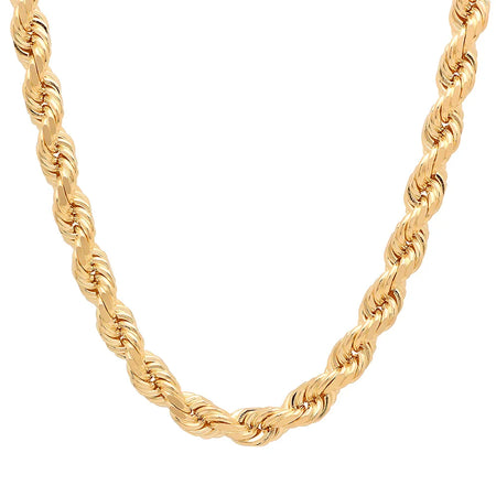 8MM Solid Diamond-Cut Rope Chain