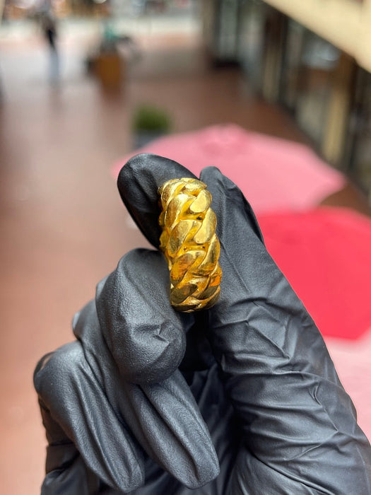8MM Solid Miami Cuban Link Ring — original photograph 2