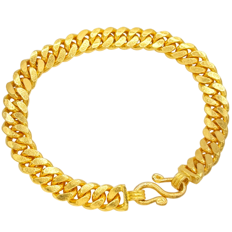 24K Yellow Gold 8MM Cuban Link Bracelet