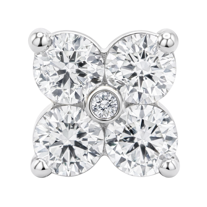 3.2MM Diamond Clover Pendant