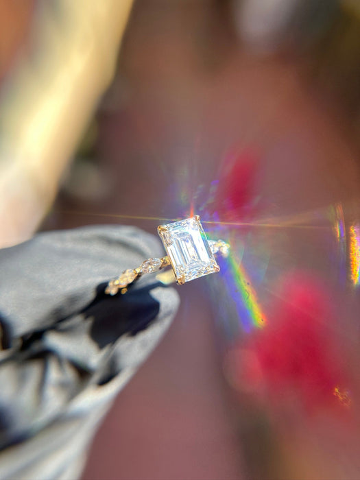 Marquise Accent Solitaire Engagement Ring — original photograph 2