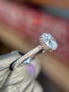 Pavé Cathedral Hidden Halo Engagement Ring — original photograph 2