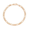 4MM Solid Figaro Bracelet
