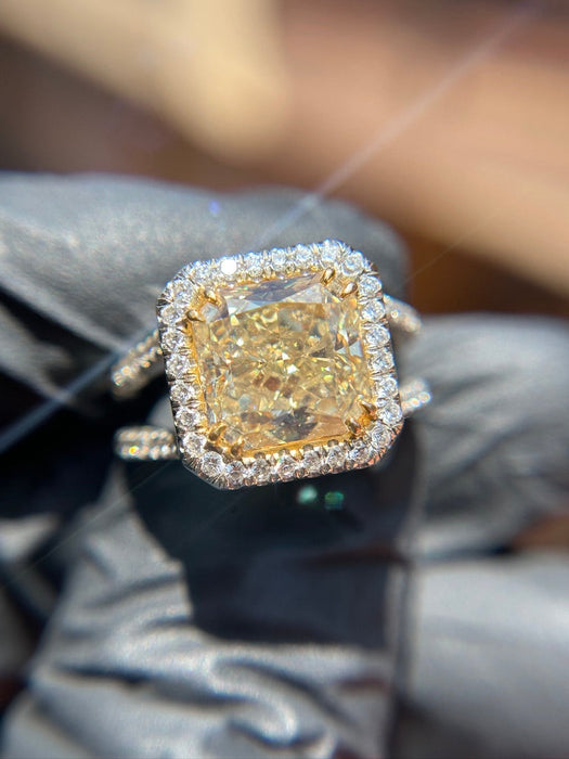 Pavé Split Shank Halo Engagement Ring — original photograph 2