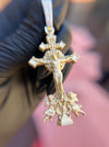 Museum-Level Crucifix and Angels Diamond Pendant