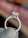Pavé Cathedral Hidden Halo Engagement Ring — original photograph 1