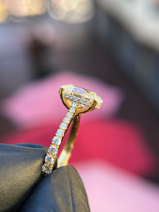Tapered Pavé Hidden Halo Engagement Ring — original photograph 3