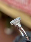 Marquise and Round Accent Hidden Halo Engagement Ring — original photograph 3