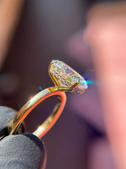 Hidden Halo Basket Solitaire Engagement Ring — original photograph 1