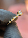 Alternating Baguette and Round Accent Milgrain Engagement Ring — original photograph 3