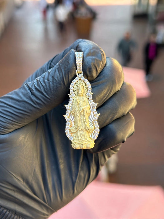 Lady Buddha (Guan Yin) Diamond Pendant