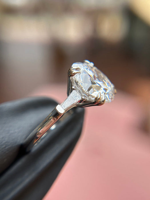 Tapered Baguette Three-Stone Engagement Ring — original photograph 2
