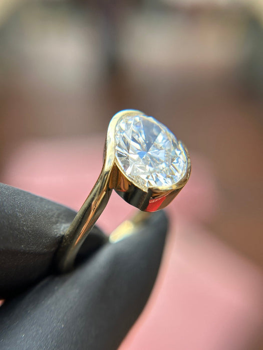 Diamond Bezel-Set Bypass Engagement Ring — original photograph 2