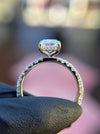 French Pavé Hidden Halo Engagement Ring — original photograph 1