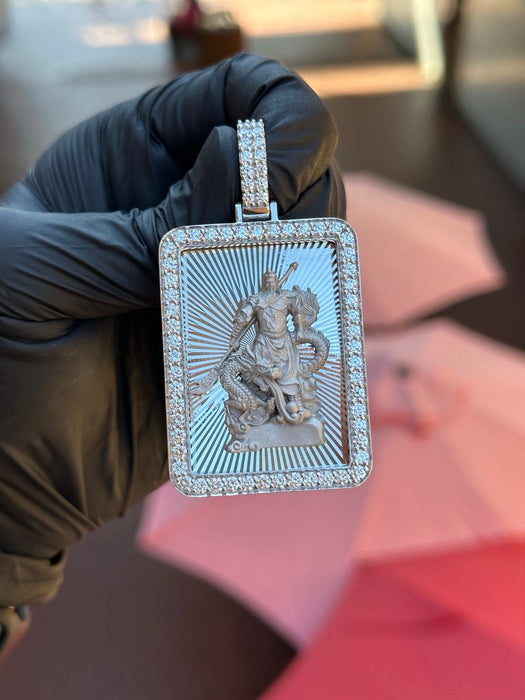 God of War (Guan Gong) Diamond Framed Pendant