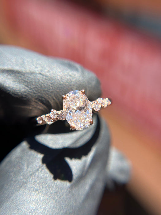 Graduated Diamonds Accent Engagement Ring — original photograph 2