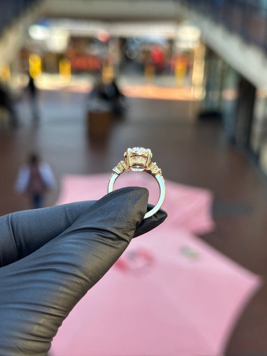 Floral Cluster Accent Engagement Ring — original photograph 4