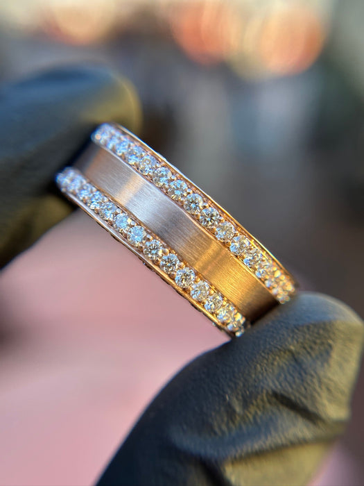 Brushed Center Diamond Ring — original photograph 5