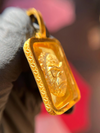 Diamond-Cut Gorilla Face Rectangular Pendant