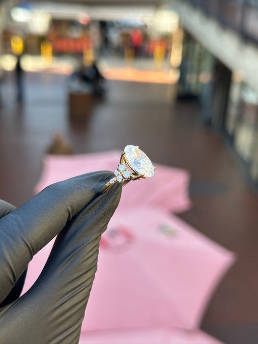 Floral Cluster Accent Engagement Ring — original photograph 5