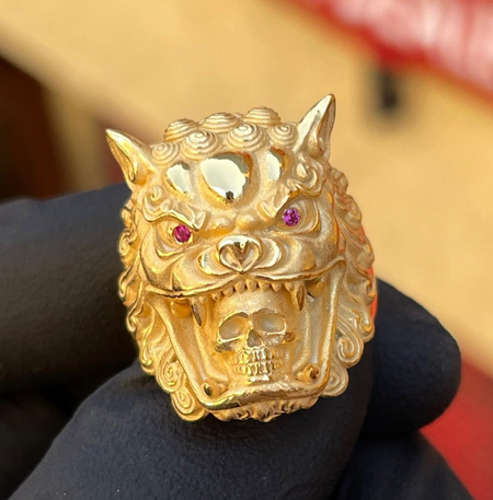 Foo Dog & Skull Ring — original photograph 1