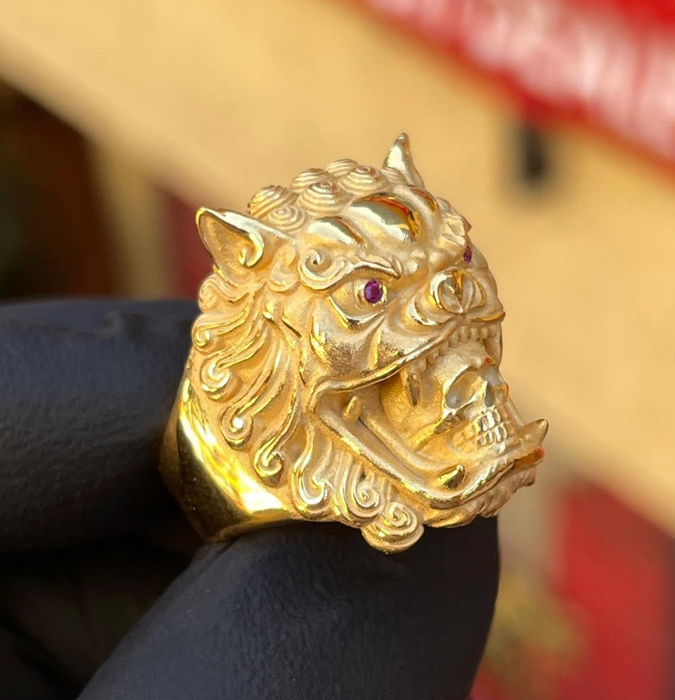 Foo Dog & Skull Ring — original photograph 2