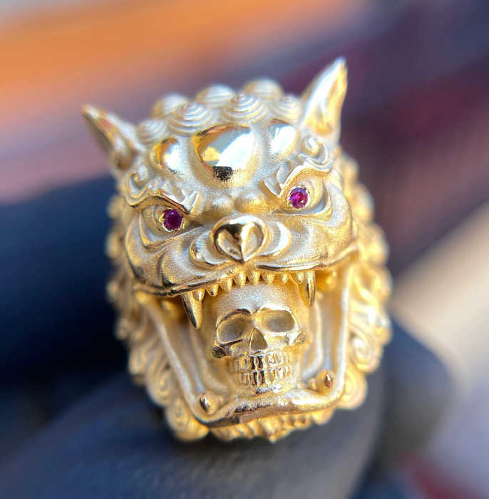 Foo Dog & Skull Ring — original photograph 4