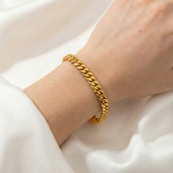 24K Yellow Gold 6.5MM Miami Cuban Link Bracelet
